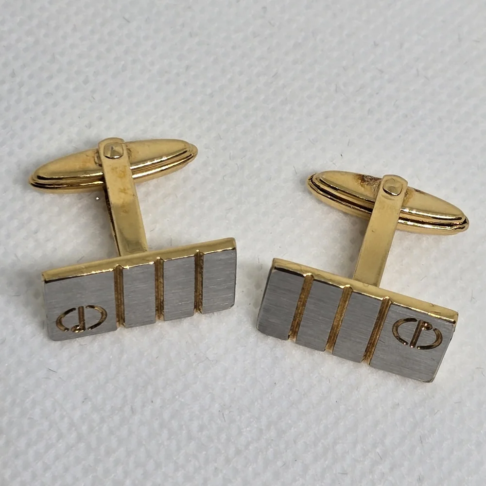 Dunhill Gold and Silver Tie Pin Cufflinks Set